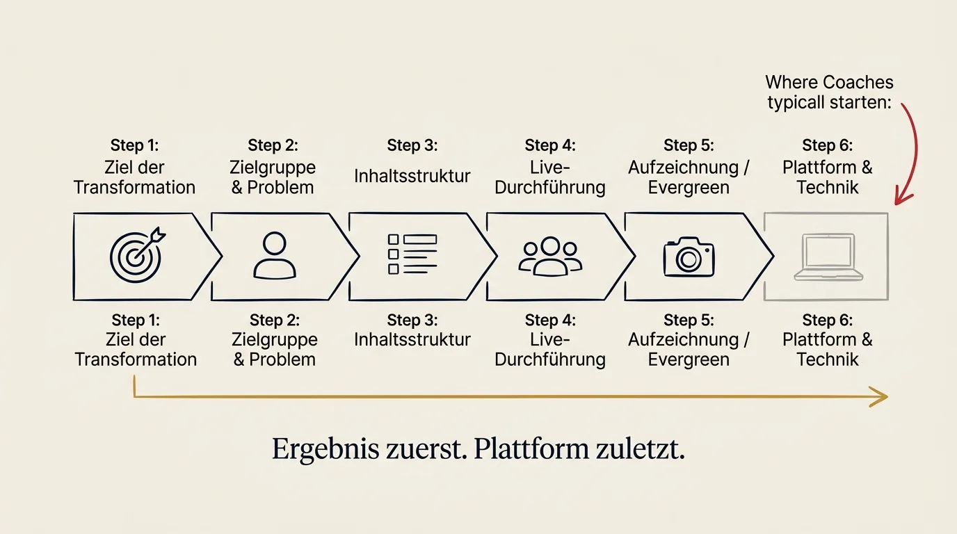 Der Kurs-Aufbau in der richtigen Reihenfolge