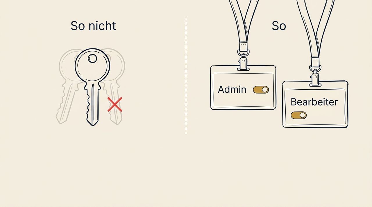 Passwort teilen vs. Rollen vergeben
